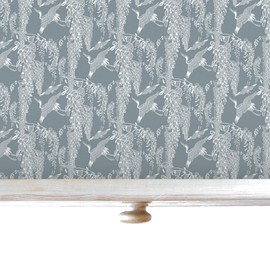 The Master Herbalist Fragrant FRESH LINEN Scented Drawer Liners in a CLASSICAL HERON Design (ROLLED) | Pack of 5 Sheets | Contains Essential Oils | Made in the UK