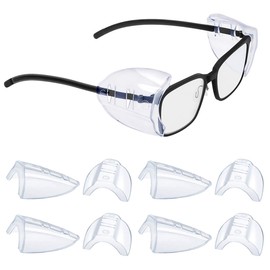 YunTuo 2/4/6/10 Pairs Glasses Side Shields for Eye Glasses,Safety Glasses with Side for Eye Protection-Fits Small to Medium Eyeglasses (4)