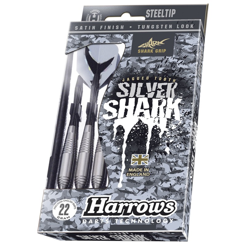 Harrows Silver Shark Steel Tip Dart Set, 23gm