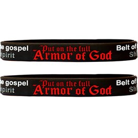2 Armor of God Wristbands Ephesians 6 Religious Bracelets