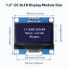 OLED Display Module Binghe 2 Pcs 1.3" LCD with OLED