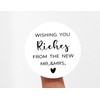 120pcs Wedding Lottery Wishing Stickers - Wishing You Riches from