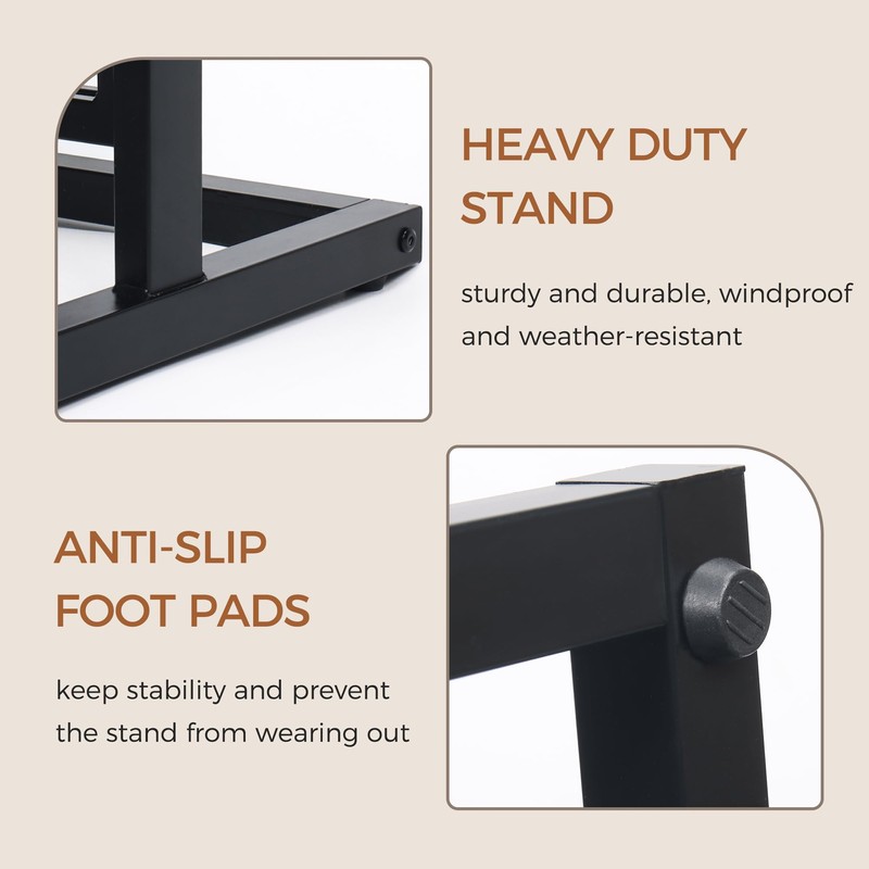 SELEAD 2 Tier Poster Stand with Double Sided Chalkboard -