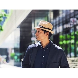 Simone UK-H101 Straw Thin Straw Medium Folding Hat (Straw Hat, Men's, Straw, UV Protection, Sun Protection, Sunshade, Kasukabe Gift, Birthday, Men, Women, Father's Day Gift, Popular Product, Made in