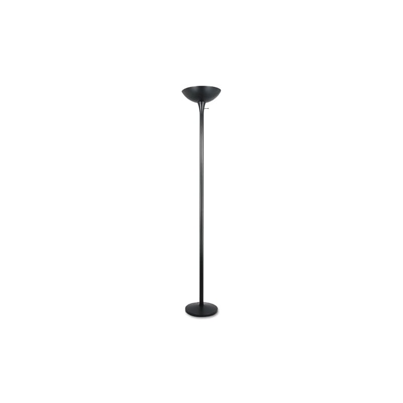 Alera ALE Torchier Floor Lamp, 72" High, Black