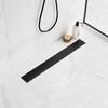 Neodrain 24-Inch Matte Black Linear Shower Drain,Stainless Steel Linear Drain