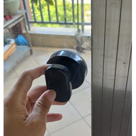 Renyqatt Small Handle for Glass Door and Window, Suction Cup Handles for Sliding Doors, Non-Marking Drawer Grab Bars Cabinet Pulls, Bathroom and Toilet Lid Handle (Black)