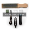 WUTA Leather Whetstone Whetstone Sharpener Polishing Wooden Base Paddle Strop