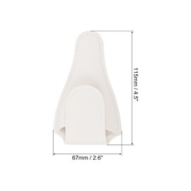 PATIKIL 4.5"x2.6" Embroidery Scissors Sheath, 4 Pack PU Leather Nail Cuticle Scissor Cover Small Pointed Nippers Scissors Protective Case, White