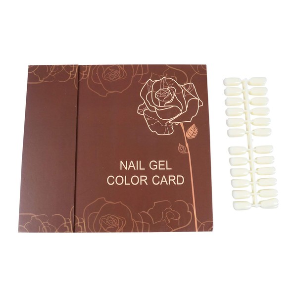 Frcolor Nail Color Chart Book, Sample Book, Nail Manicure Color Swatches, 120 Colors, Chip Removable, Color Sample Book