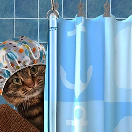 Shower Curtain Pull Rod | Shower Rod | Acrylic Wand | 1/2" x 48" | Includes Stainless Steel Snap Hooks | Acrylic Curtain Rod (4)