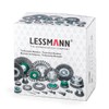 Lessmann Round Brush Punched Grey Diameter 140 mm (18 x