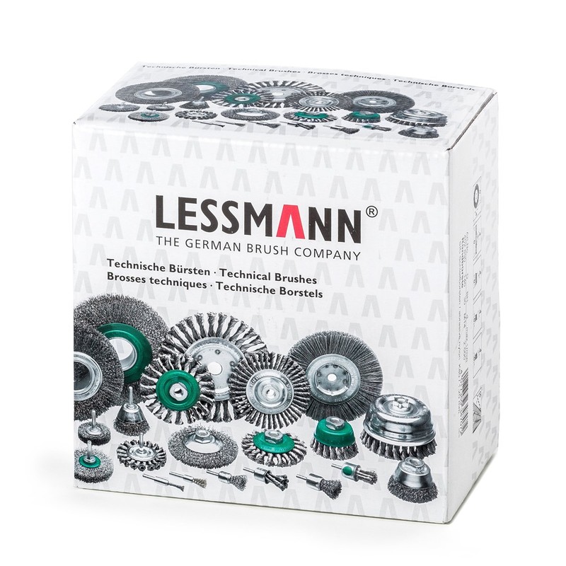 Lessmann Round Brush Punched Grey Diameter 140 mm (18 x