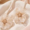 2 PCs Adjustable Boho Curtain Tieback Beige Flower Rustic Rope