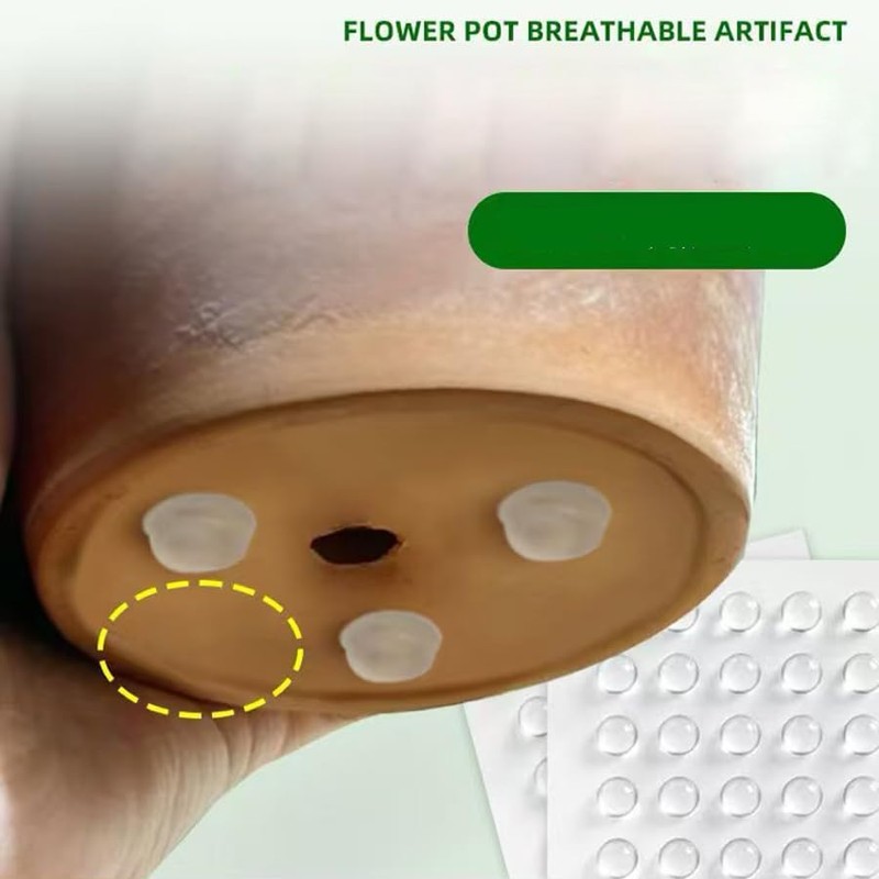 TorSor 100 Pack Invisible Pot Feet Self-Adhesive Rubber Dot Succulent