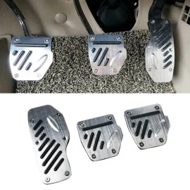 Unbranded 3PCS Universal Accelerate Clutch Brake Pedals Set Non-slip Car Pedal Pads Cover