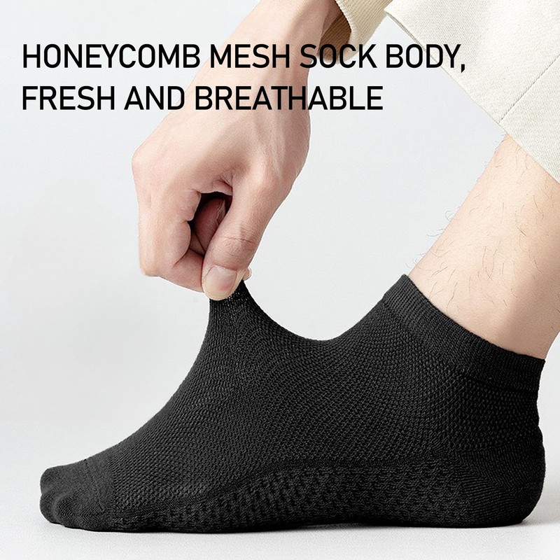 Mens Ankle Trainer Socks - 6 Pairs Summer Thin Breathable