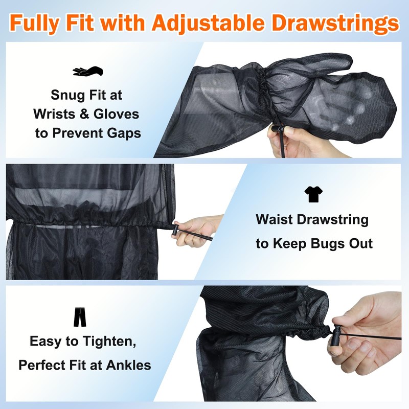 RoamRider Mosquito Suit - Full Body Bug Jacket, Pants, Gloves