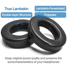 Voarmaks Memory Foam Replacement Ear Pads Compatible with Focal Utopia Clear elegia Clear mg Elex stellia celestee Radiance Headphones EarPads Foam Cushion (Full Sheepskin-Fenestrated)