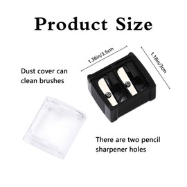 4 Pcs Eyeliner Sharpener, Lip Liner Sharpener, Eye Pencil Sharpenerse, Make Up Pencil Sharpenersy for Eye Lip Eyebrow, Metal Cosmetic Sharpeners (Black)