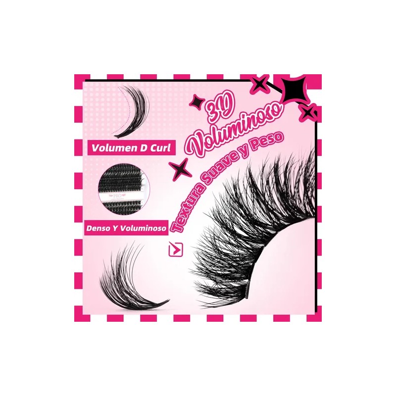 Kit De Extensiones De Pestañas Efecto 3d 40d60d80d Mixtas