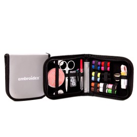 Embroidex Sewing Kit for Home, Travel & Emergencies - Filled Notions Scissor & Thread - Great Gift