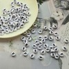 Looconi Amaney Letter Beads F 100pcs 7x4mm White Round Acrylic