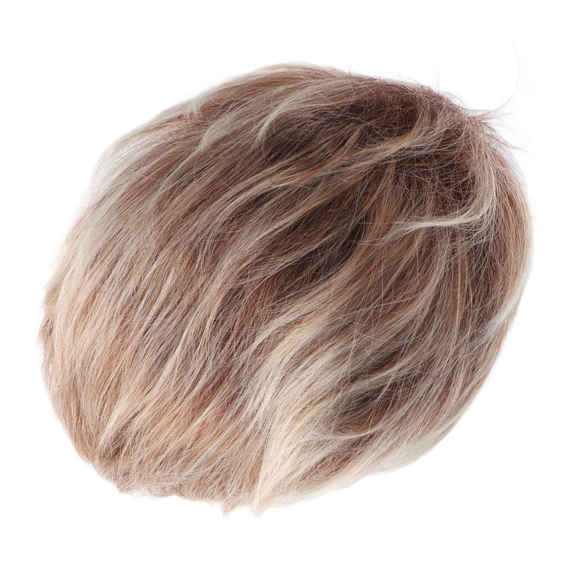 Woman Short Wig Synthetic Layered Straight Fluffy Heat Resistant Soft