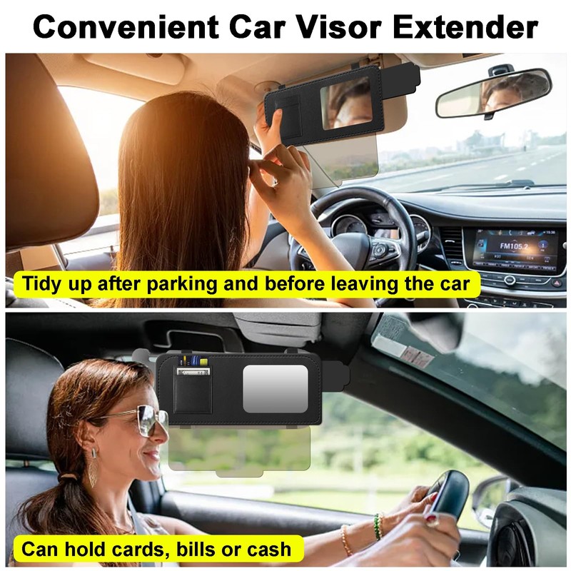 Sun Visor Extender for Car - Adjustable Polarized Car Sun