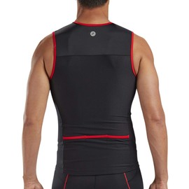 Zoot Men’s Core Tri Tank – Men’s Performance Triathlon Tank Top with 3 Back Pockets, Mesh Panels, and Cam Lock Zipper (Cardinal, XX Large)