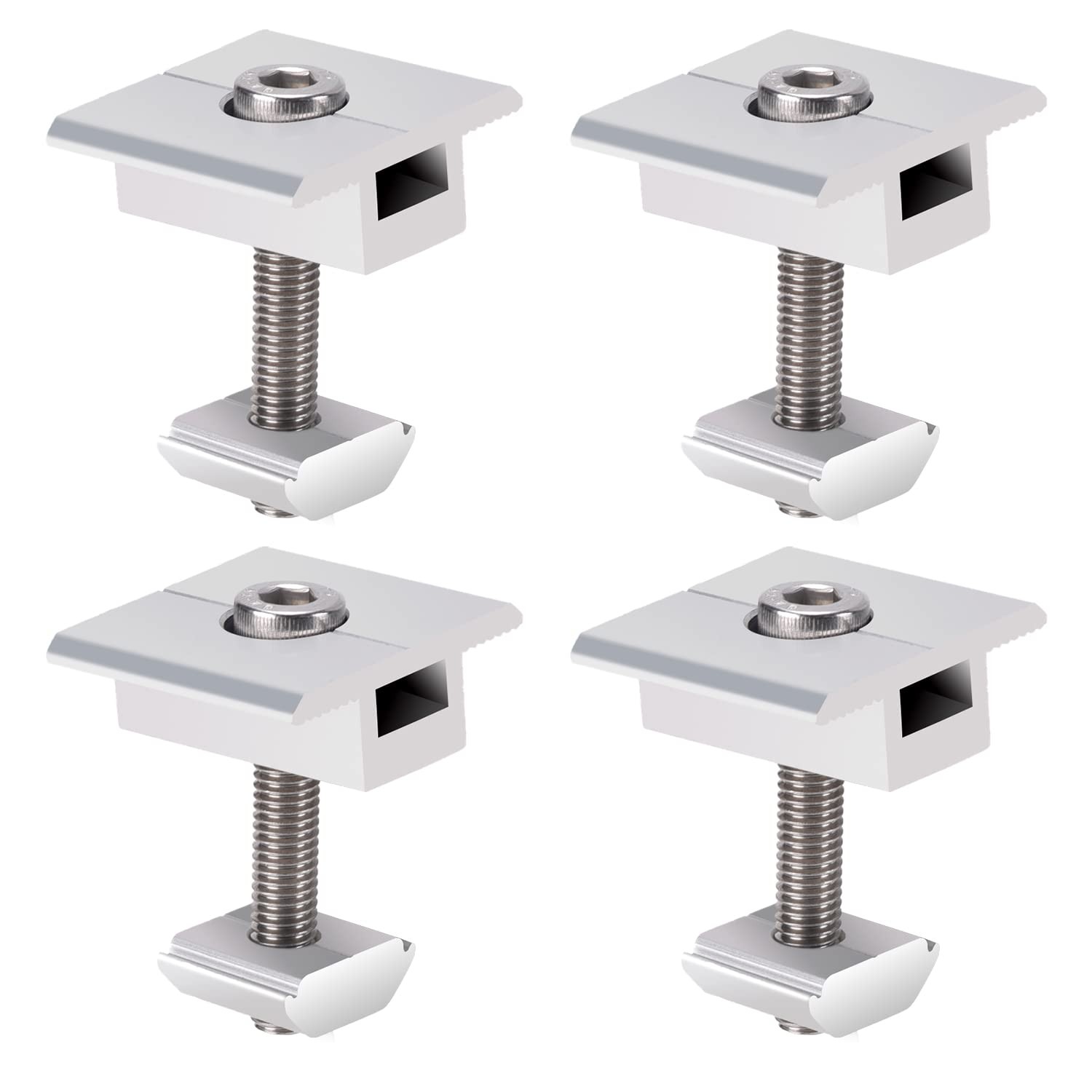 PARTSEE Solar Panel Bracket Centre Clamps 35 mm, Pack of 4 Adjustable ...