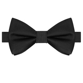 KissTies Boys' Bow Tie Black Satin Bowtie For Kids Boys Bows + Gift Box
