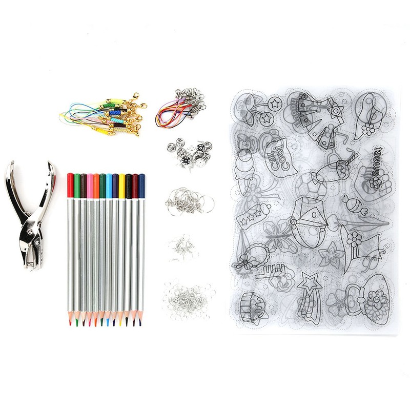 6PCs DIY Colored HandMade Heat Shrink Sheet DIY Crafts Tool