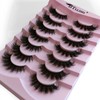 Summer Fluffy & Wispy False Eyelashes, 7 Pairs Naturally Curly