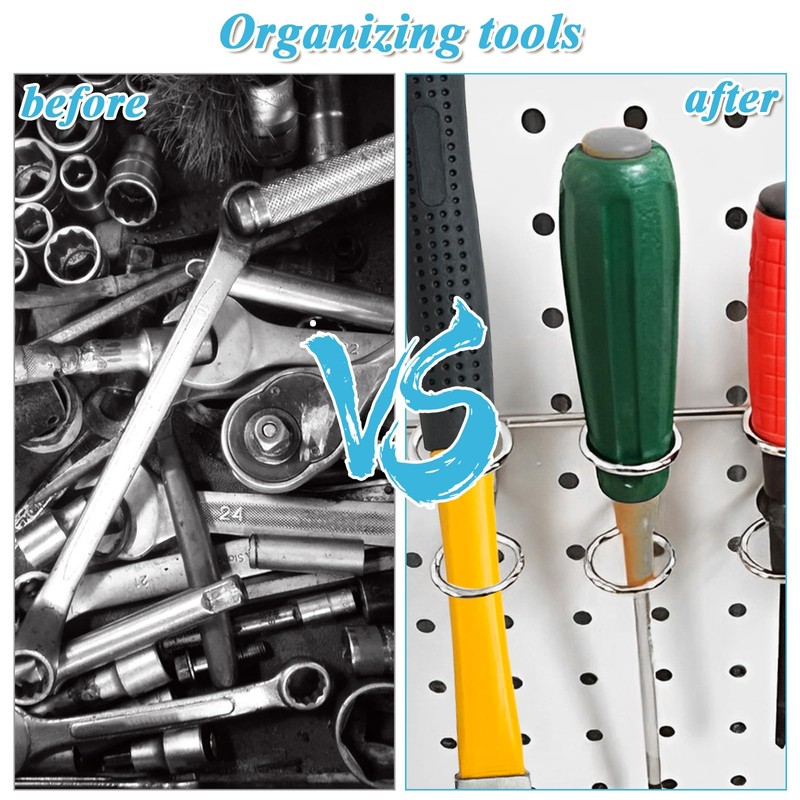 EATHEATY 8 PCS Pegboard Screwdriver Holders, Six Tool Multi Tool