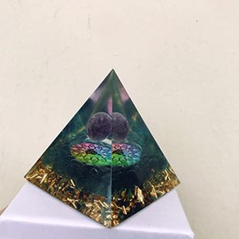 ycyingcheng ycyingcheng Crystal Positive Energy Generator Orgonite Pyramid Protection, Chakra Healing Crystals Pyramid, Pyramid Energy Crysta Protection Crystal and Stone Pyramid Energy Generator