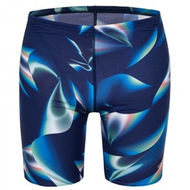 Speedo Herren Badehose Allover Digital Jammer Print 1, Navy/Neon Blue, 7