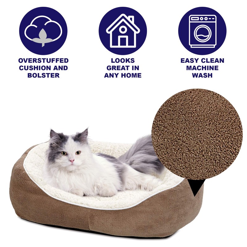 Midwest Homes for Pets Cuddle Bed, Taupe, Small