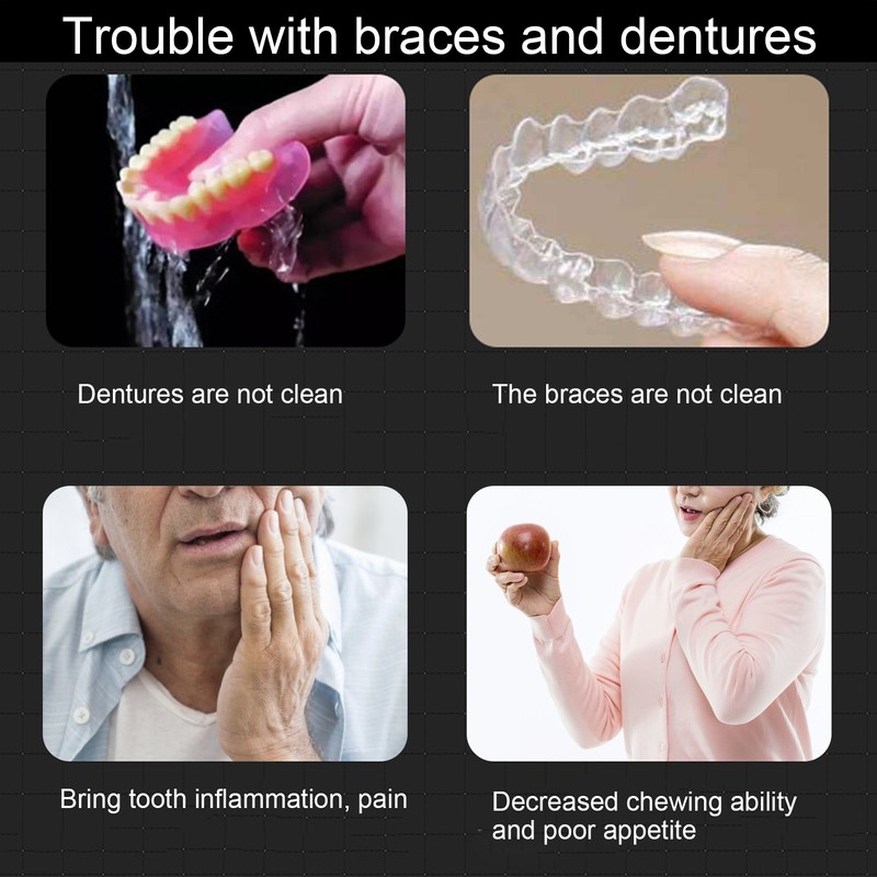 Rrofessional Dentures Ultrasonic Cleaning Machine Mini Household Eyeglasses Jewelry CleanerAU