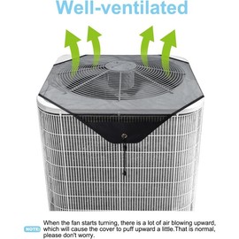 Air Conditioner Cover for Outside Units,32" x 32" Central AC Covers , Top Universal Mesh Cover Defender for All Seasons - Color: 28" x 28"