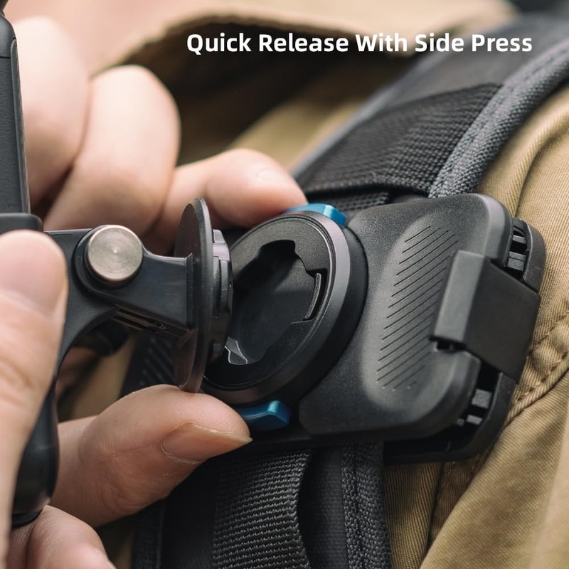 SUREWO Magnetic Quick Release Osmo Pocket 3 Backpack Clip Mount,360°