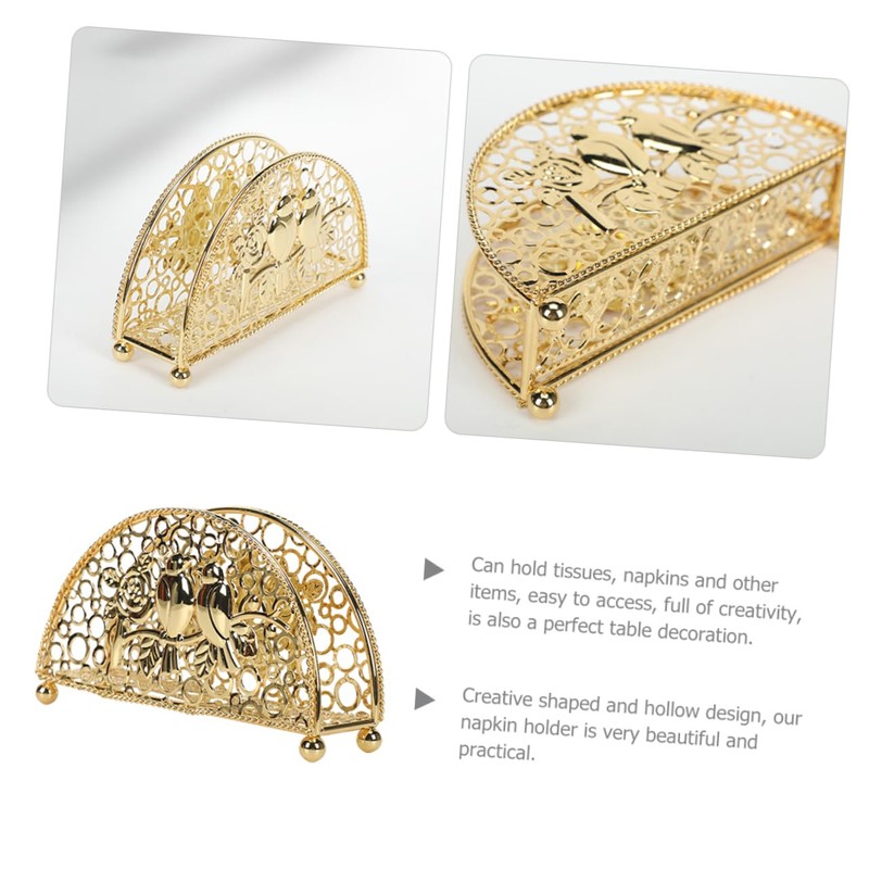 Ciieeo Elegant Metal Napkin Holder Decorative Tissue Dispenser for Kitchen