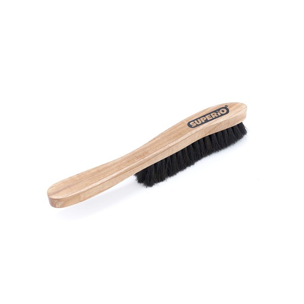 Hat Brush Horsehair Felt Hat Cleaner, Horse Hair Brush for Baseball Cap, Cowboy Hats, Shoes, and Clothes Brush, Soft Bristles Wooden Cleaning Brush, Durable Dust and Lint Remover - Superio