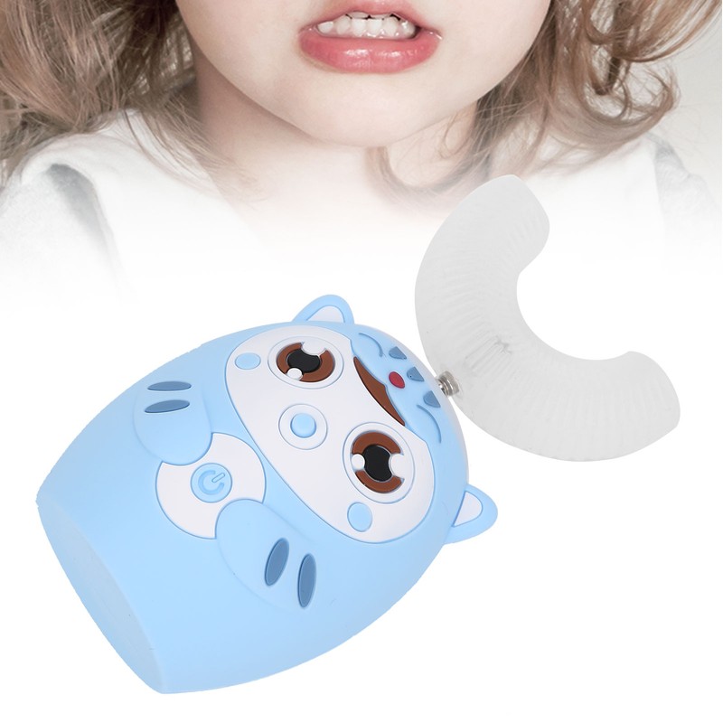 U Shaped Automatic Toothbrush Cartoon Ultrasonic Toothbrush Oral Cleaning Brush