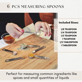 YUNNKEEY 11PCS Measuring Spoons Set Stainless 1 tbsp, 1/2 tbsp, and 1-1/16tsp Steel Measuring Spoons for Cooking Baking Spice Jars and Liquid Ingredients