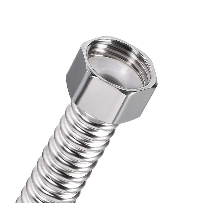 uxcell Corrugated Stainless Steel Flexible Water Line 3.9inch Long G1/2