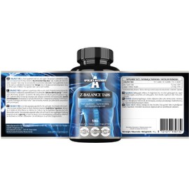 Z-Balance - Zinc 12,5mg + Cooper - 180 Tablets Capsules - 720 Servings - Zinc bisglycinate and Cooper bisglycinate - Supplement for Healthy Hair, Skin and Nails - by Apollo's Hegemony