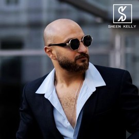 SHEEN KELLY Retro Polygon Sunglasses for Women Men Outdoor Casual Glasses Metal Irregular Frame