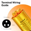 FrigeSwift 30+3uF CBB65 Dual Run Capacitor 370/440VAC 1-Pack
