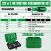SK 22-in-1 Ratcheting Screwdriver with Nut Drivers, 216-P Multi-bit Screwdriver,
